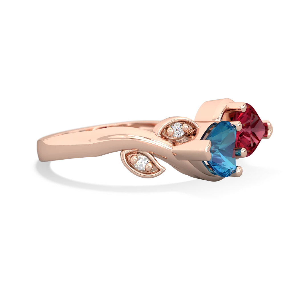 London Topaz Floral Elegance 14K Rose Gold ring R5790