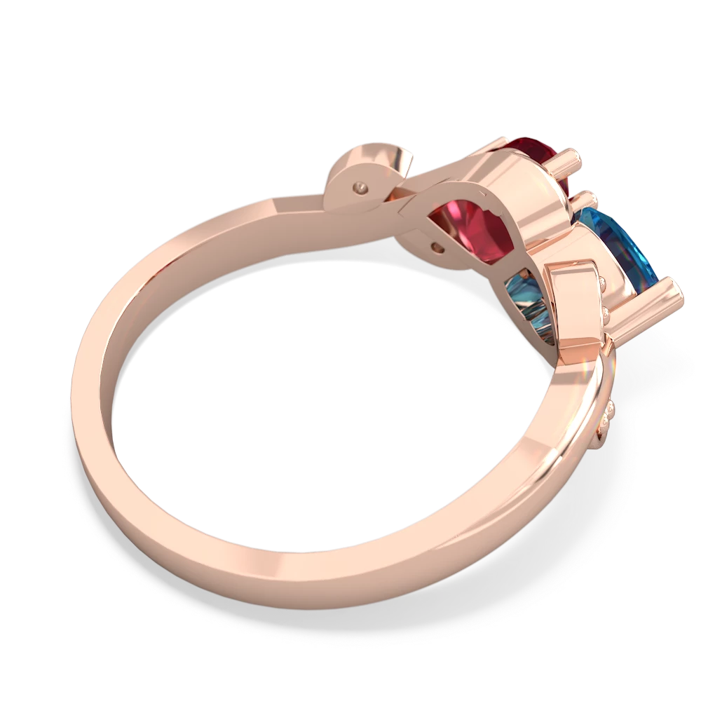 London Topaz Floral Elegance 14K Rose Gold ring R5790