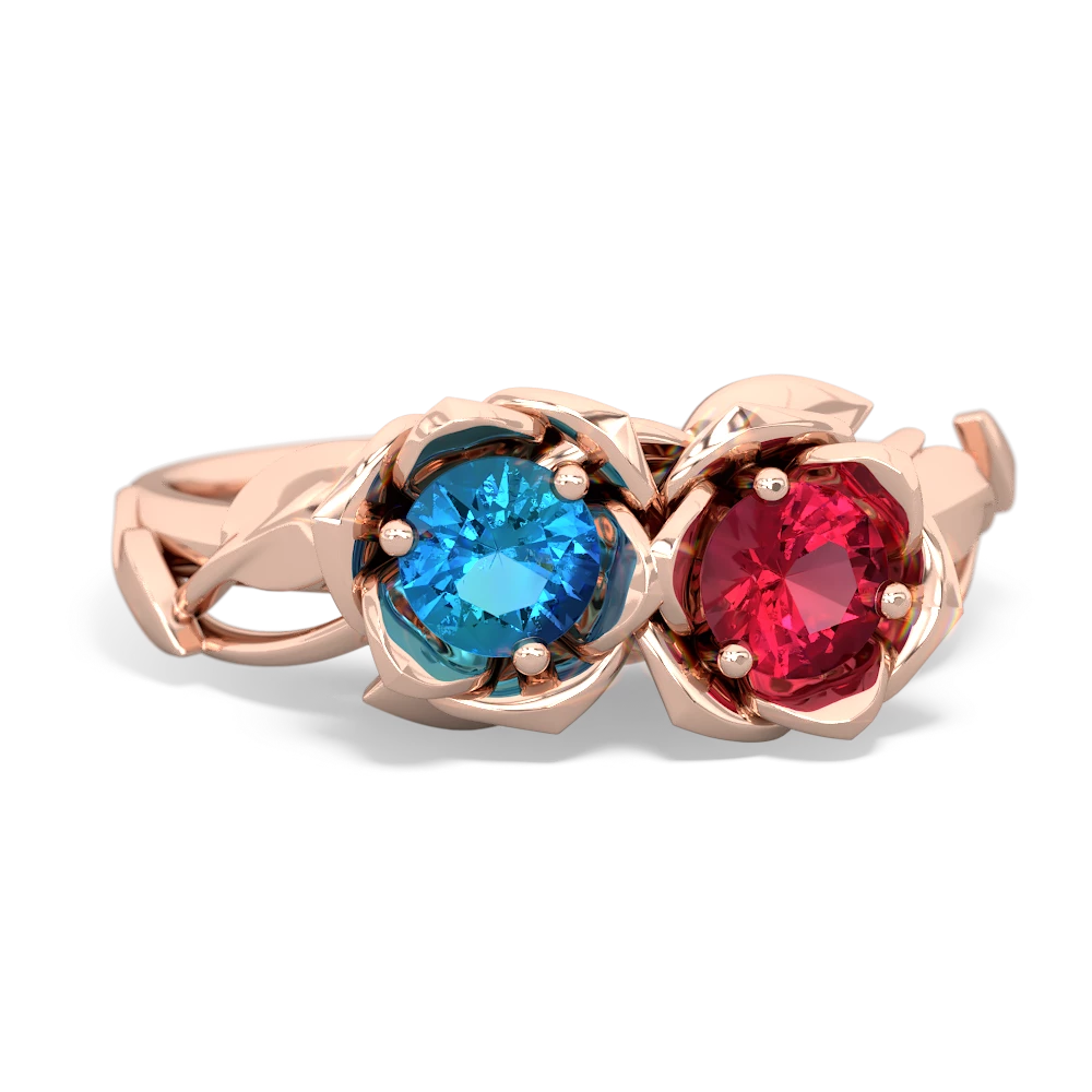 London Topaz Rose Garden 14K Rose Gold ring R5510