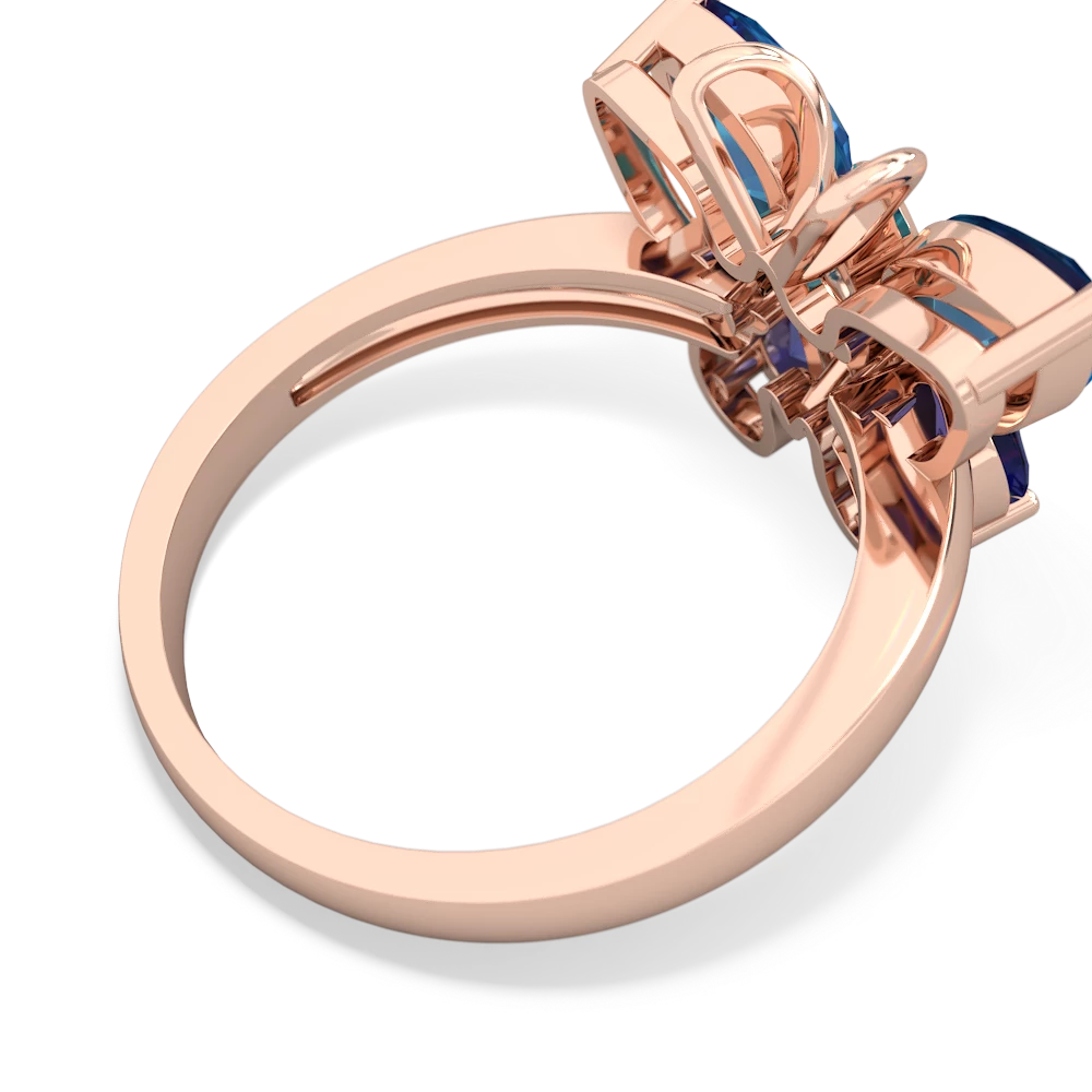 London Topaz Butterfly 14K Rose Gold ring R2215