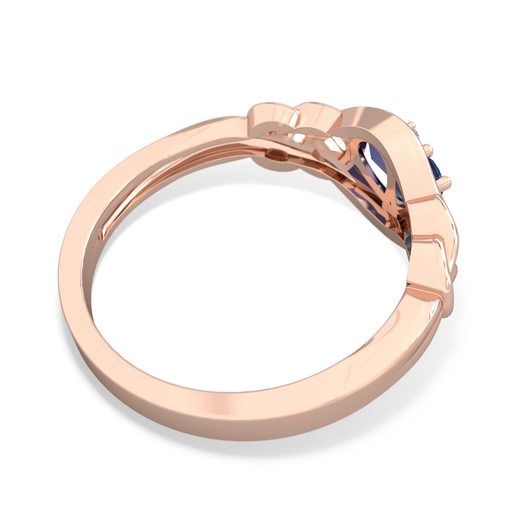 London Topaz Celtic Love Knot 14K Rose Gold ring R5420