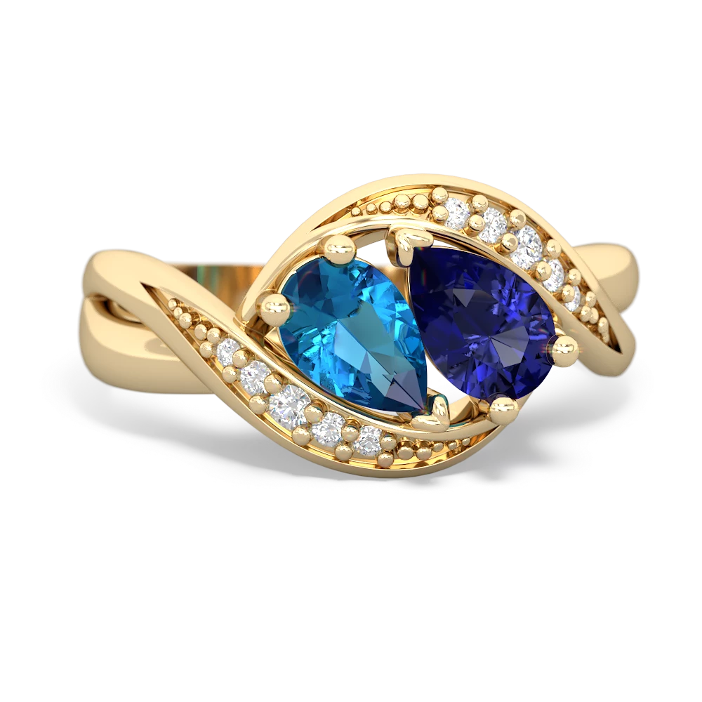 London Topaz Summer Winds 14K Yellow Gold ring R5342