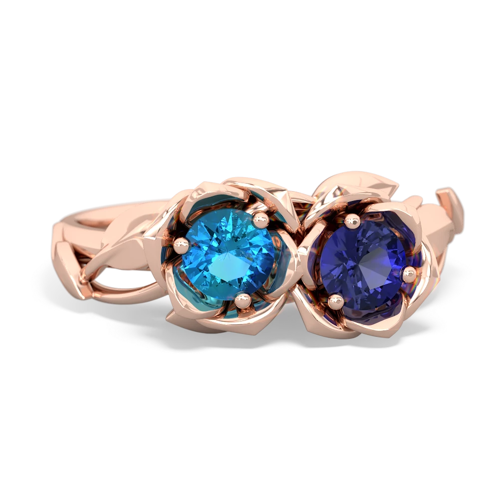 London Topaz Rose Garden 14K Rose Gold ring R5510