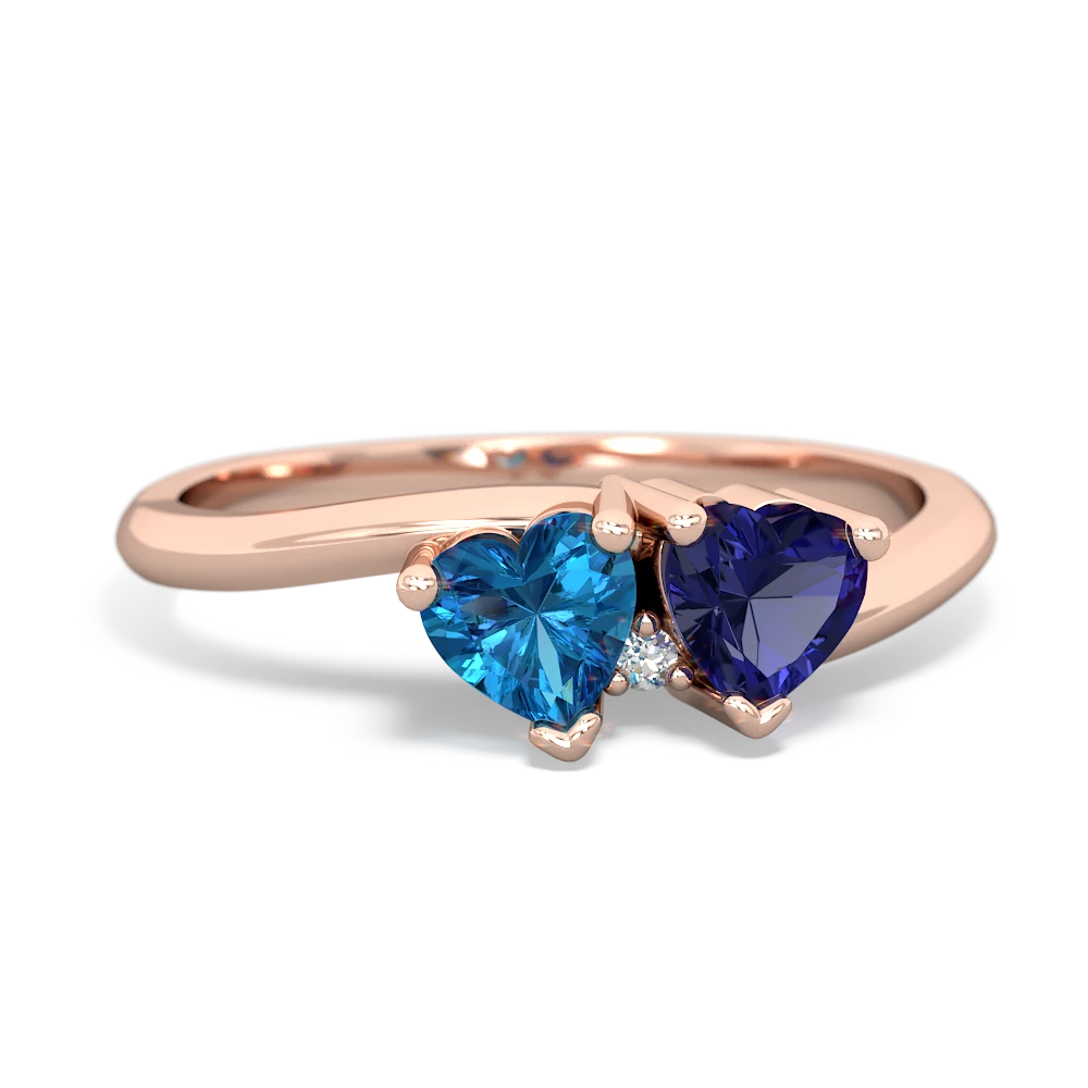 London Topaz Sweethearts 14K Rose Gold ring R5260