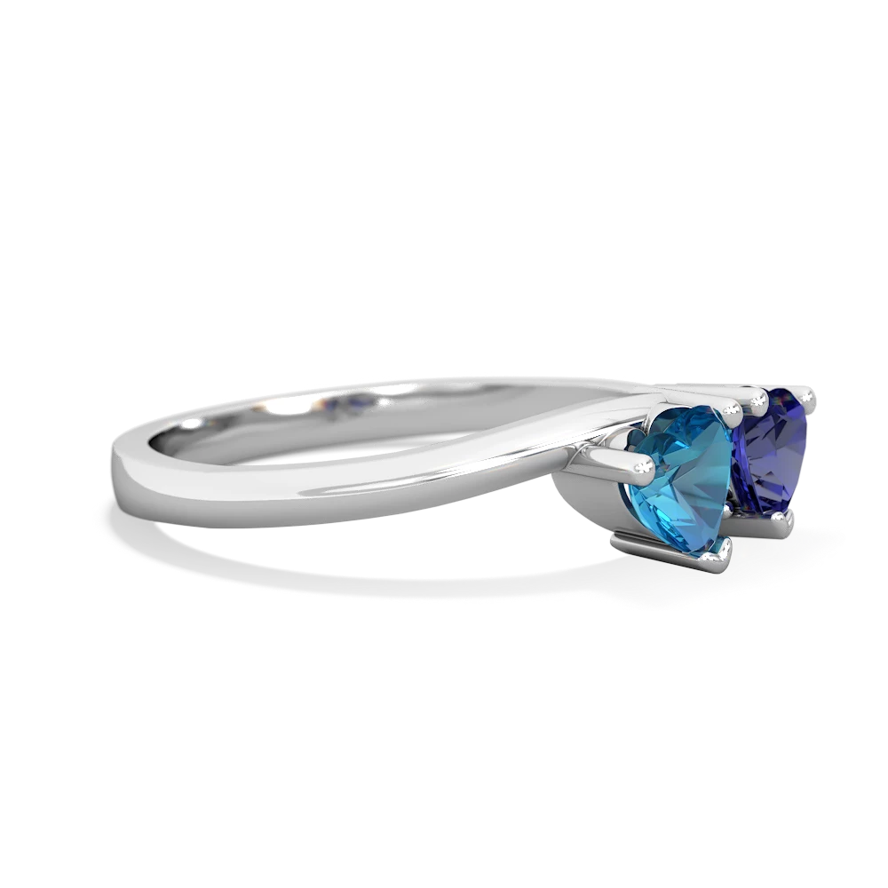 London Topaz Sweethearts 14K White Gold ring R5260