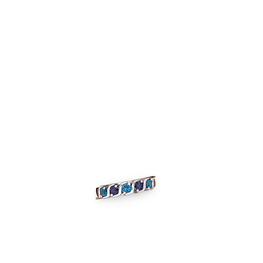 London Topaz Anniversary Band 14K White Gold ring R2089