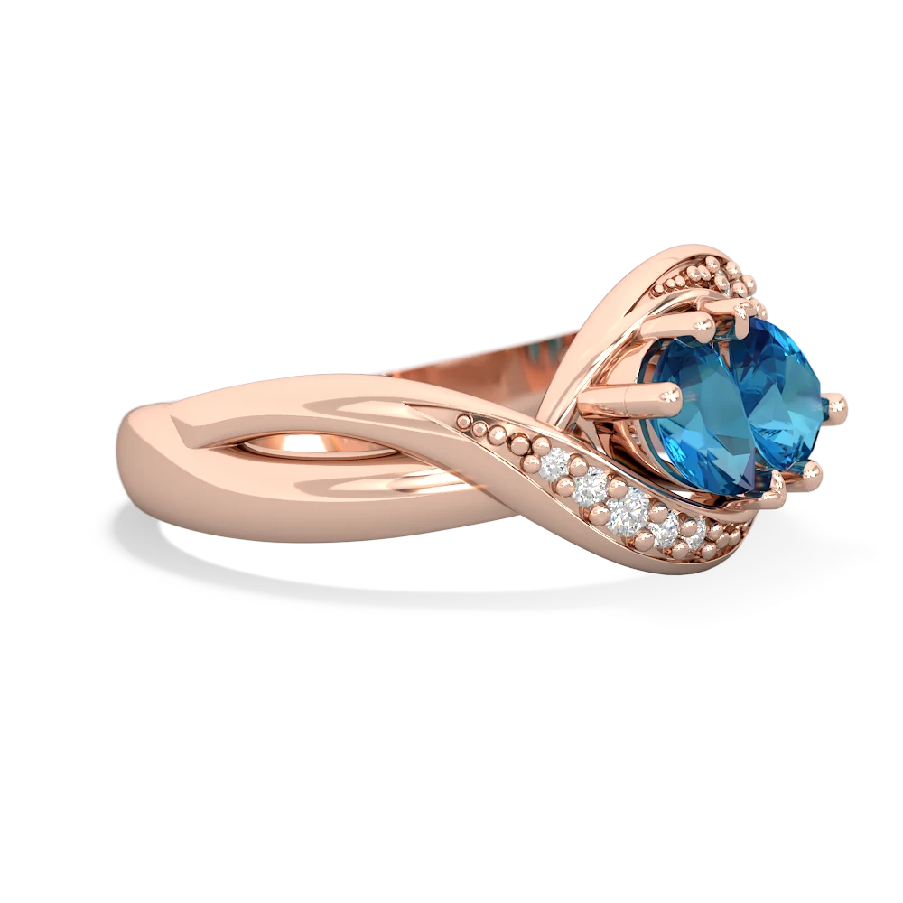 London Topaz Summer Winds 14K Rose Gold ring R5342