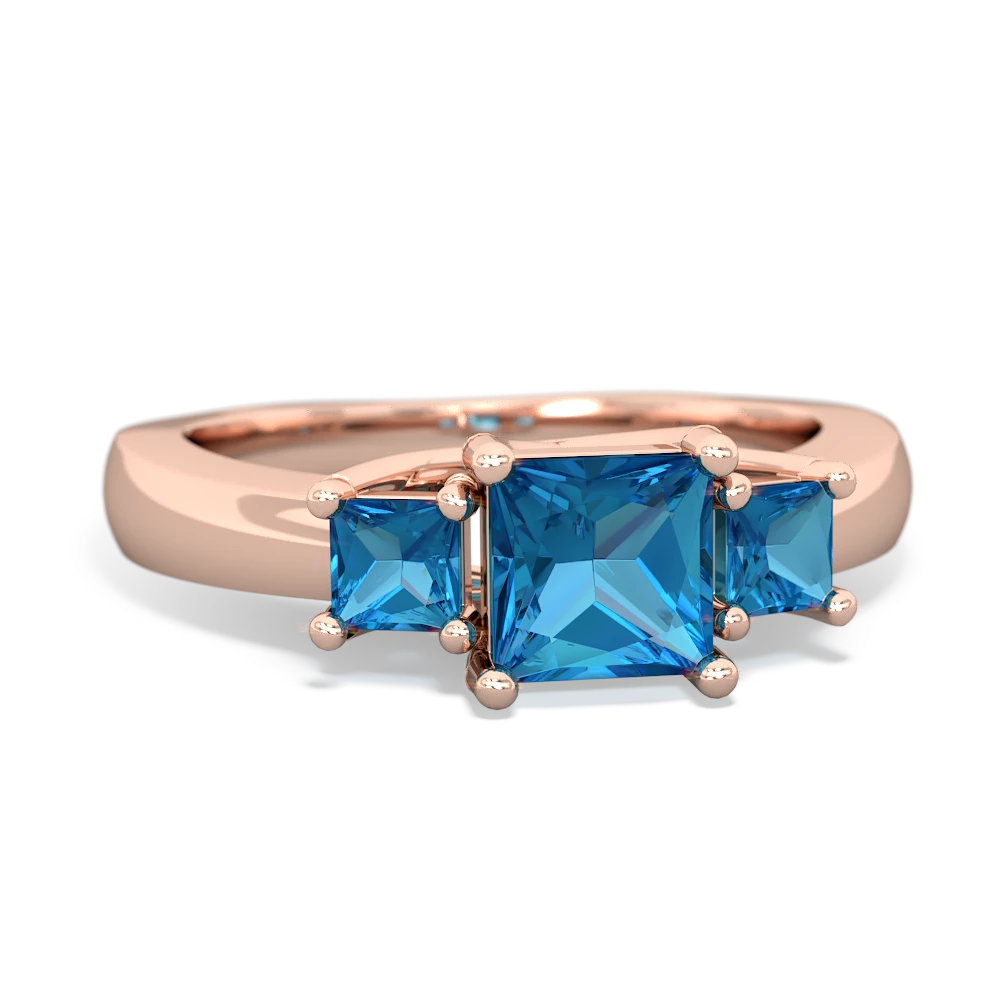 Pink Tourmaline Three Stone Trellis 14K Rose Gold ring R4015