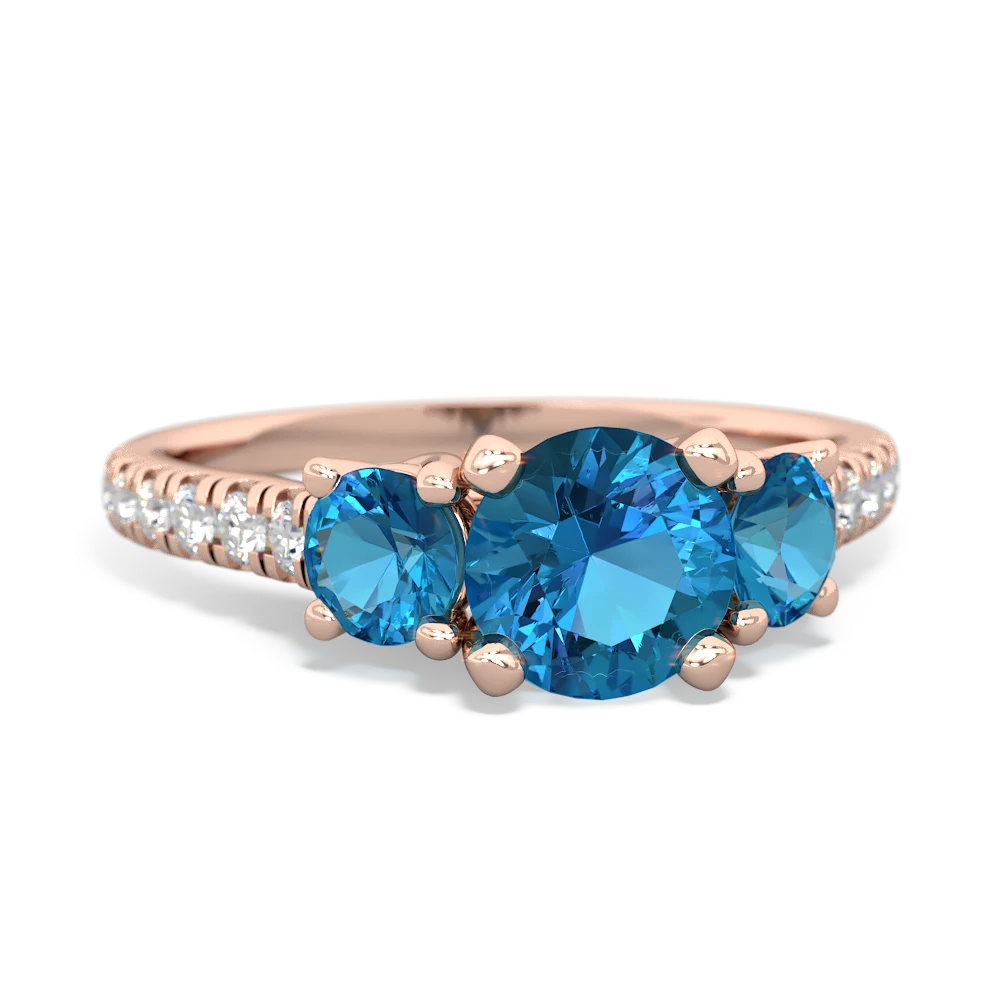 Tanzanite Pave Trellis 14K Rose Gold ring R5500