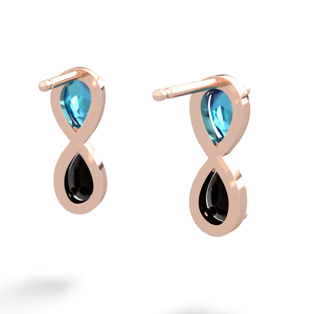 London Topaz Infinity 14K Rose Gold earrings E5050