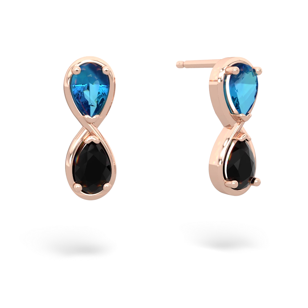 London Topaz Infinity 14K Rose Gold earrings E5050