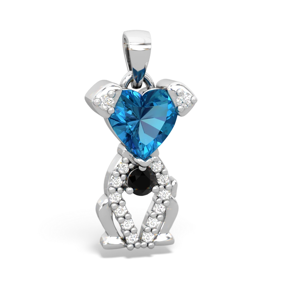 London Topaz Puppy Love 14K White Gold pendant P5800