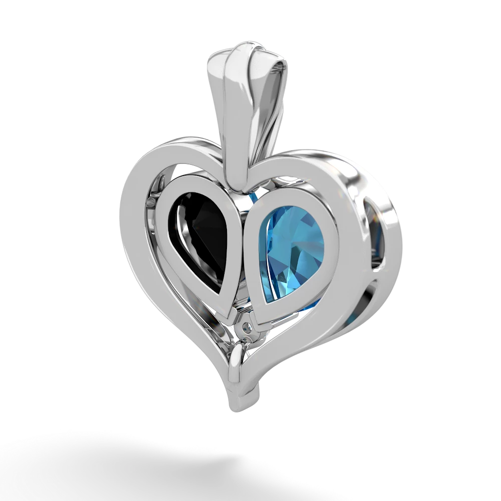 London Topaz Two Become One 14K White Gold pendant P5330