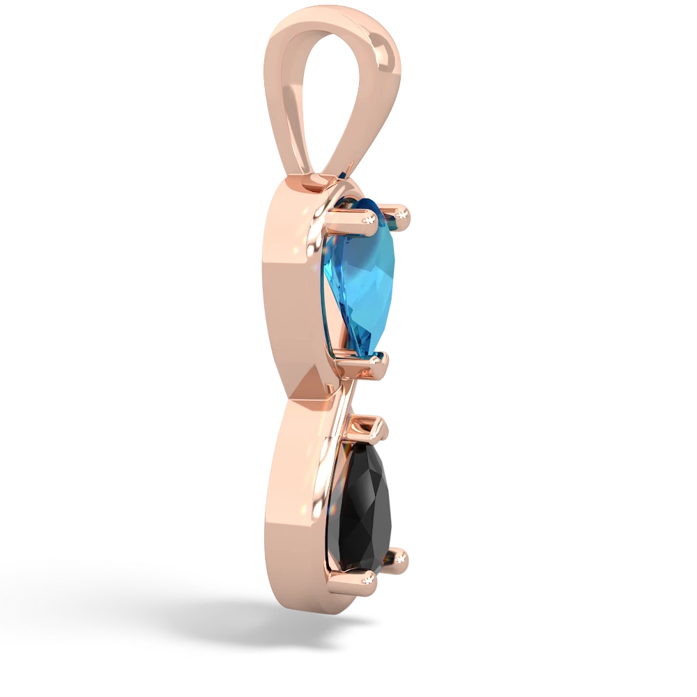 London Topaz Infinity 14K Rose Gold pendant P5050