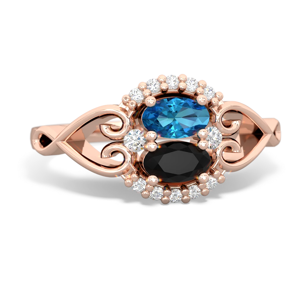 London Topaz Love Nest 14K Rose Gold ring R5860