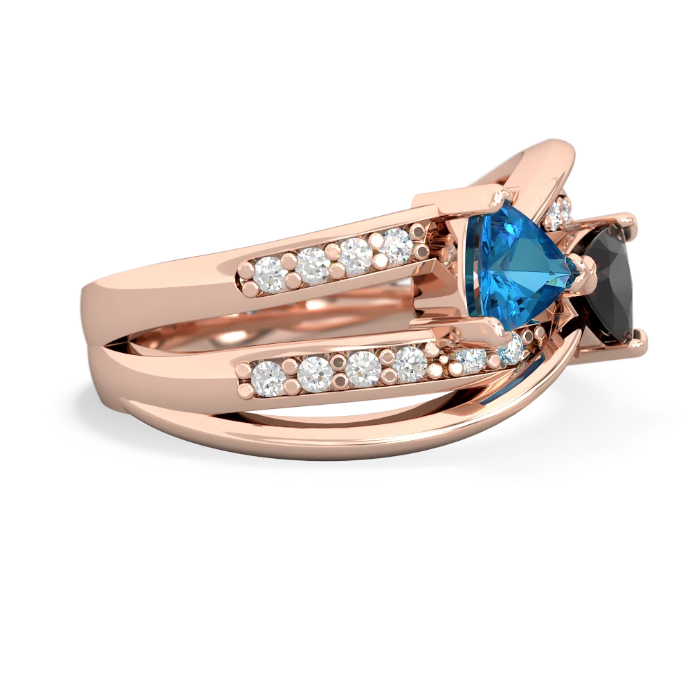 London Topaz Bowtie 14K Rose Gold ring R2360