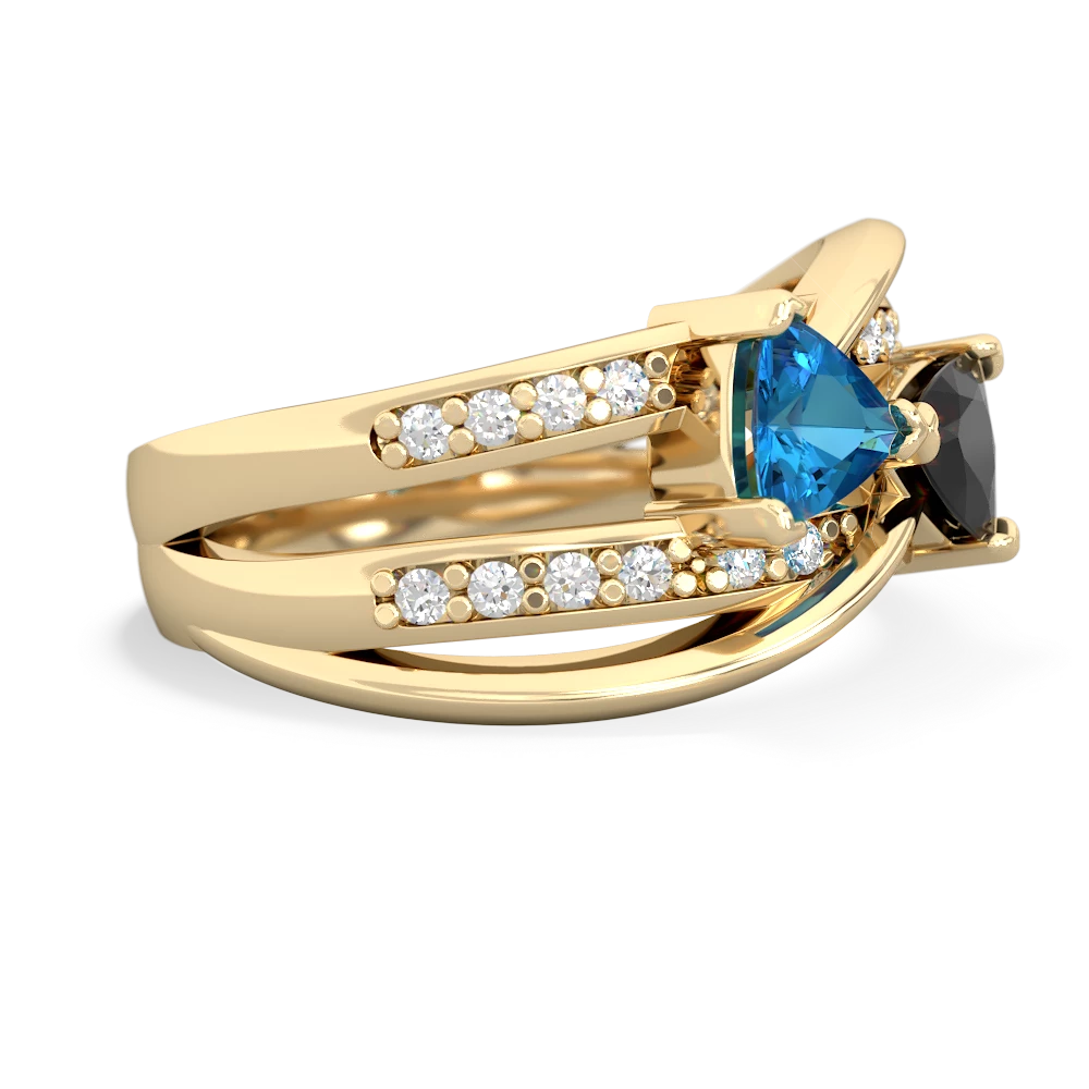 London Topaz Bowtie 14K Yellow Gold ring R2360