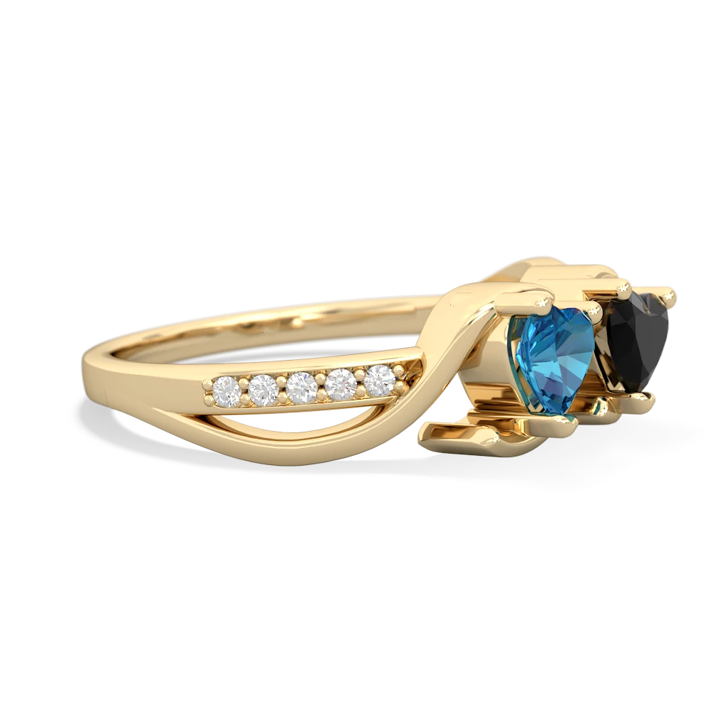 London Topaz Side By Side 14K Yellow Gold ring R3090