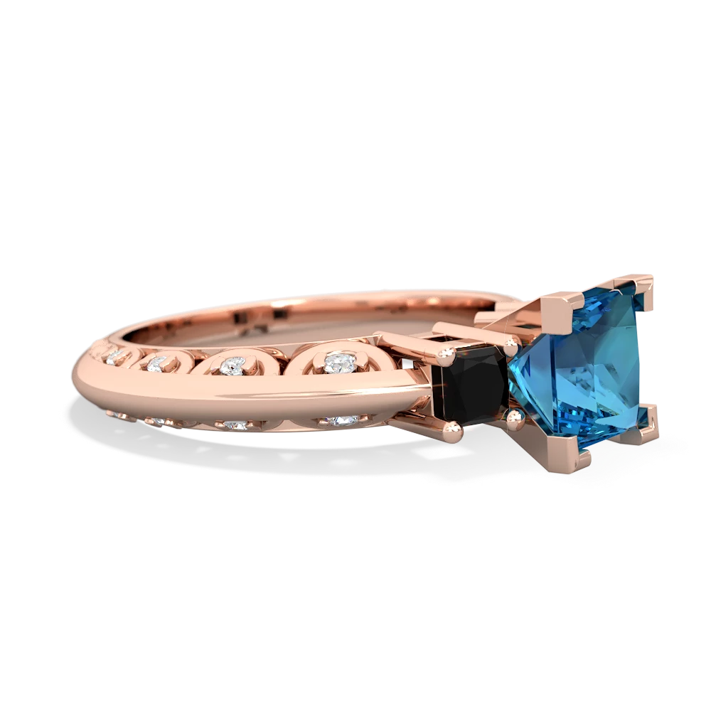 London Topaz Eternal Embrace Engagement 14K Rose Gold ring C2001