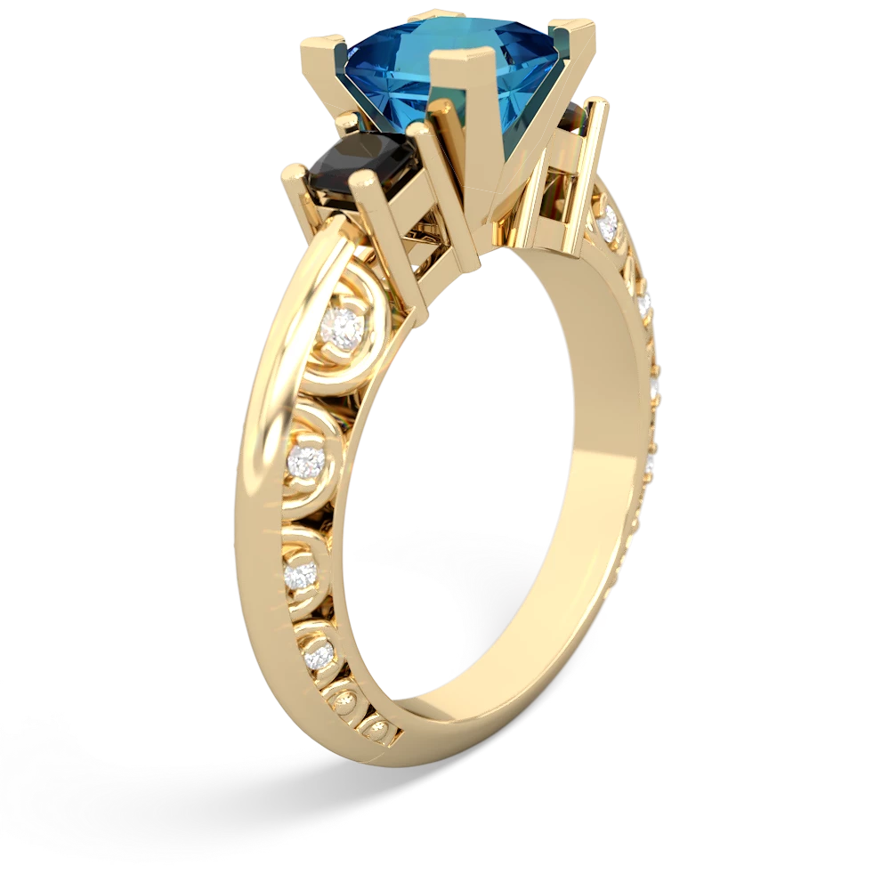 London Topaz Eternal Embrace Engagement 14K Yellow Gold ring C2001