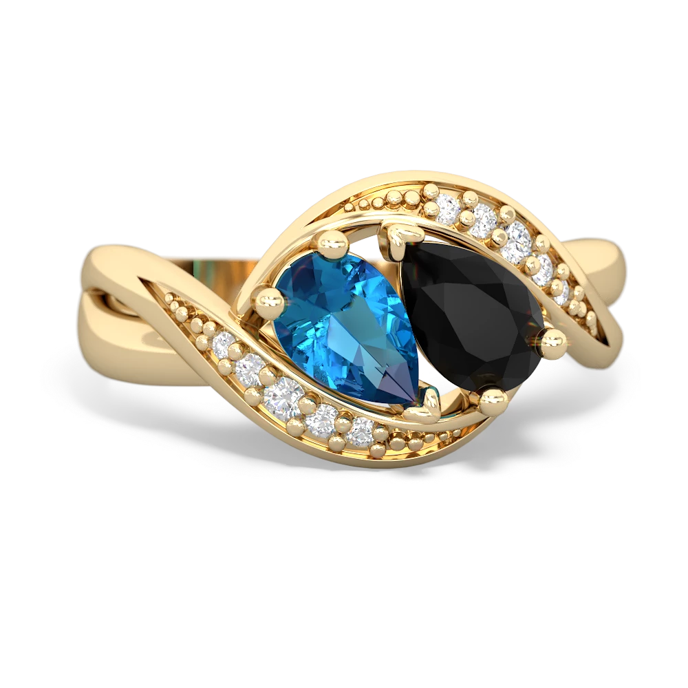 London Topaz Summer Winds 14K Yellow Gold ring R5342