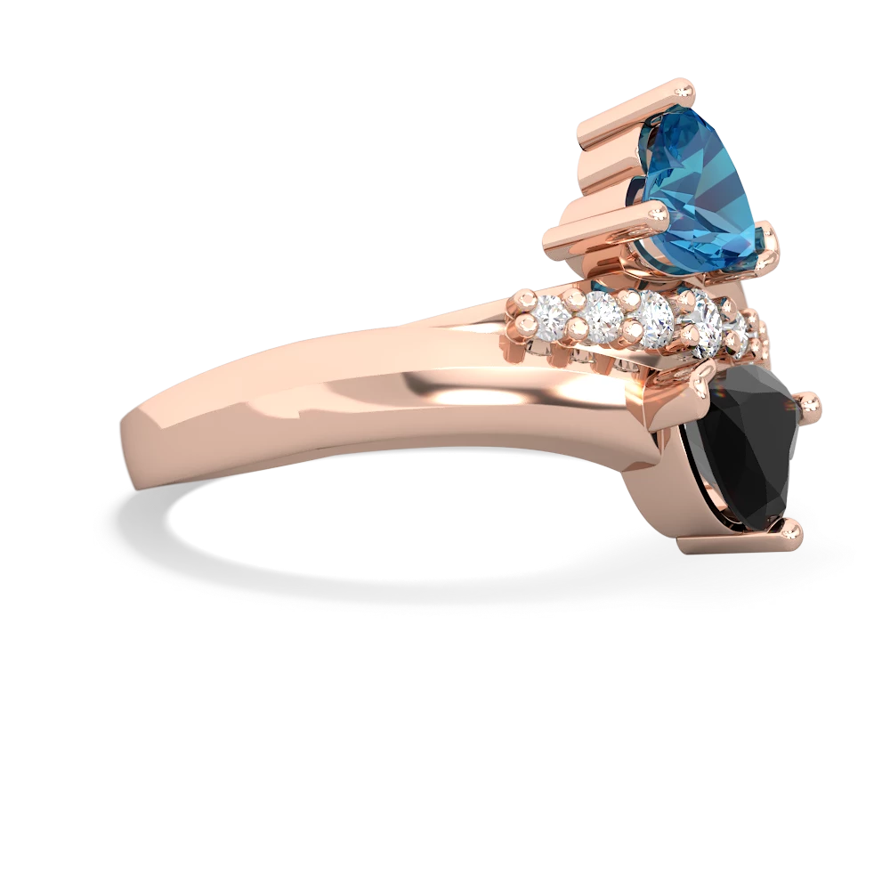 London Topaz Heart To Heart 14K Rose Gold ring R2064