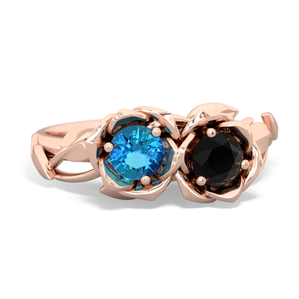 London Topaz Rose Garden 14K Rose Gold ring R5510