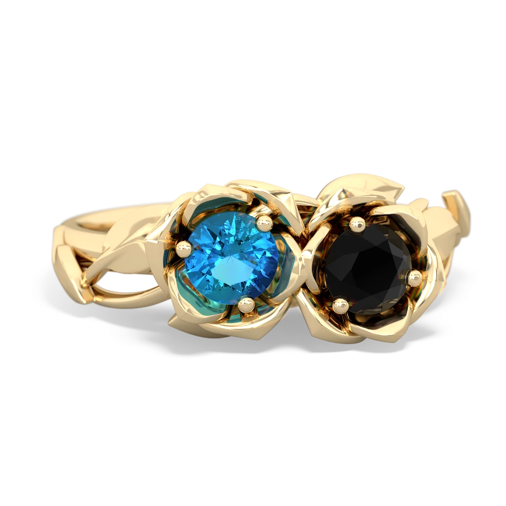 London Topaz Rose Garden 14K Yellow Gold ring R5510