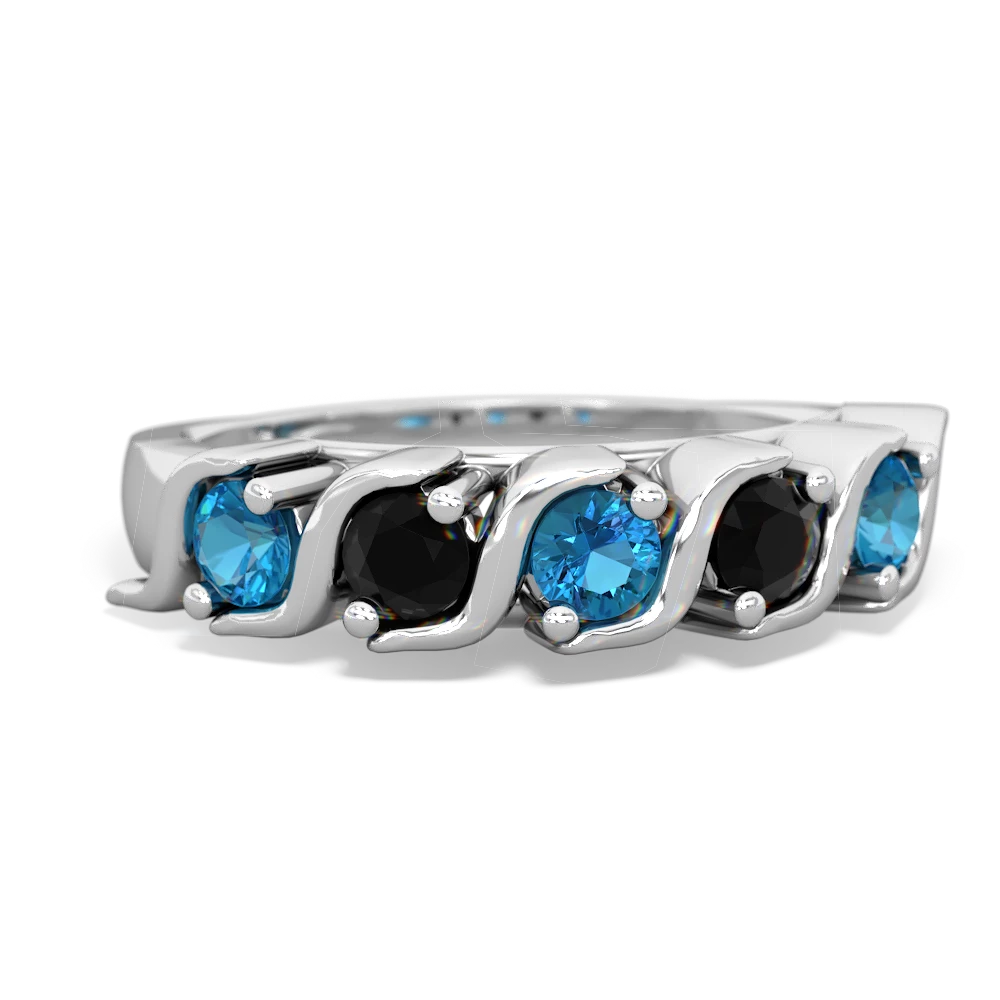 London Topaz Anniversary Band 14K White Gold ring R2089