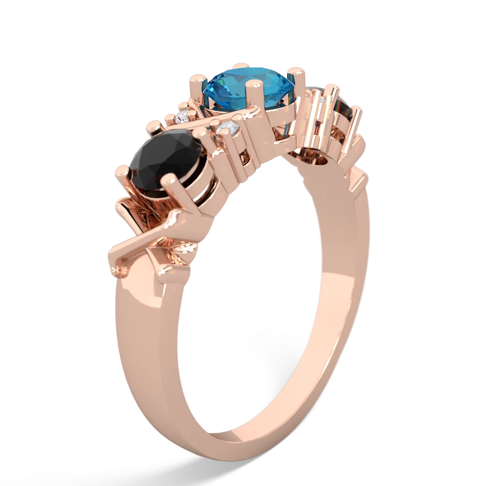 London Topaz Hugs And Kisses 14K Rose Gold ring R5016