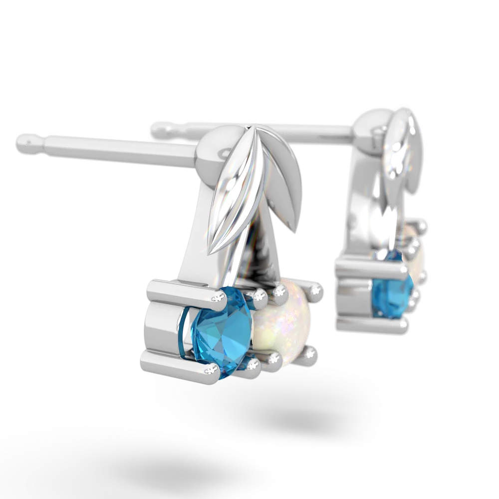 London Topaz Sweet Cherries 14K White Gold earrings E7001