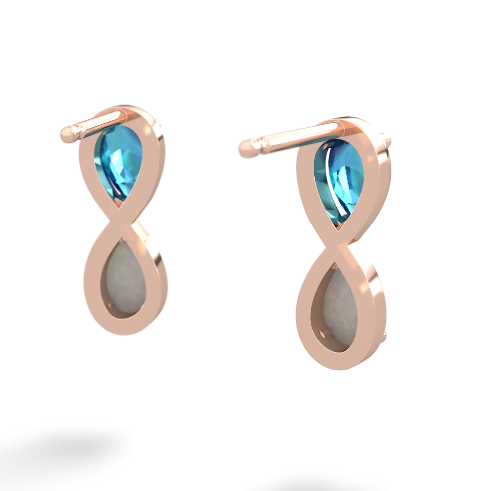 London Topaz Infinity 14K Rose Gold earrings E5050