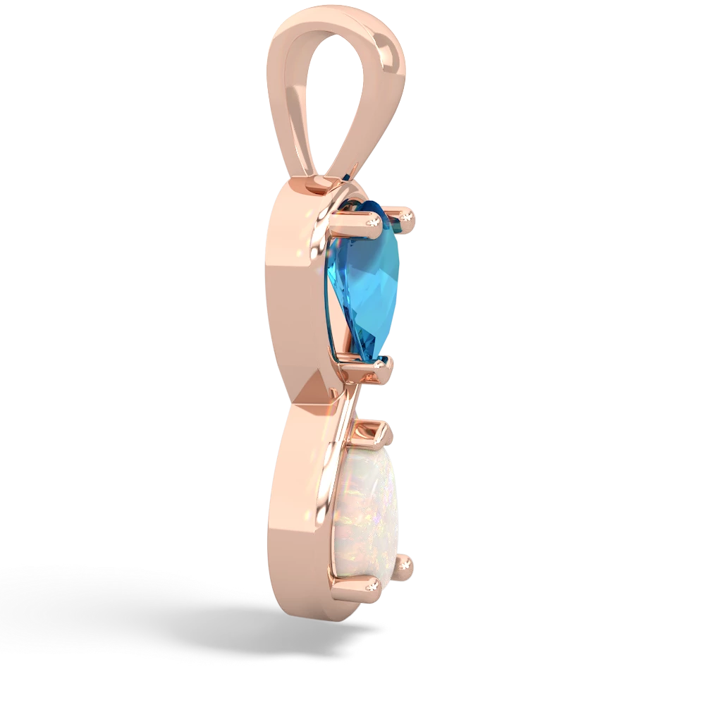 London Topaz Infinity 14K Rose Gold pendant P5050