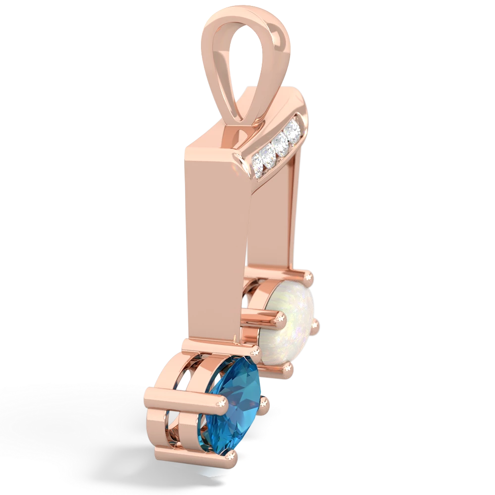 London Topaz Color Of Music 14K Rose Gold pendant P3334