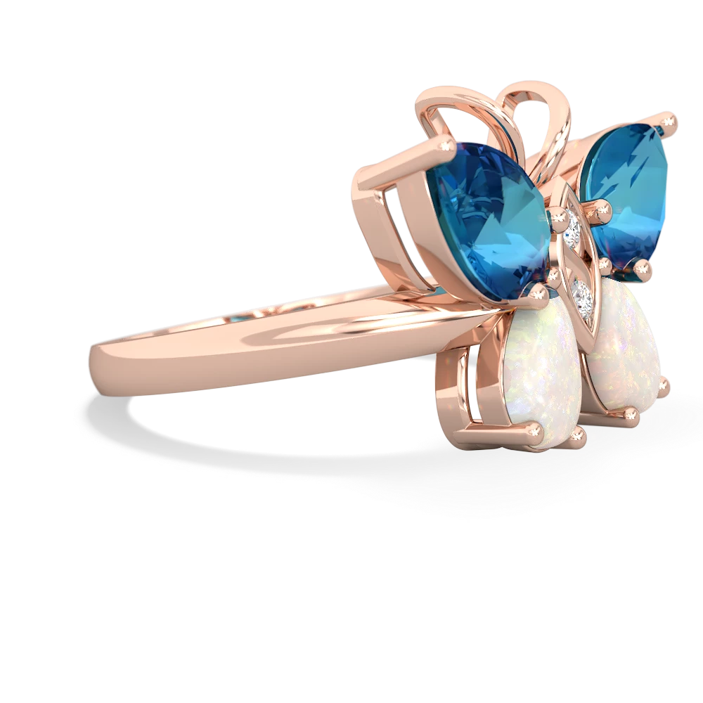 London Topaz Butterfly 14K Rose Gold ring R2215