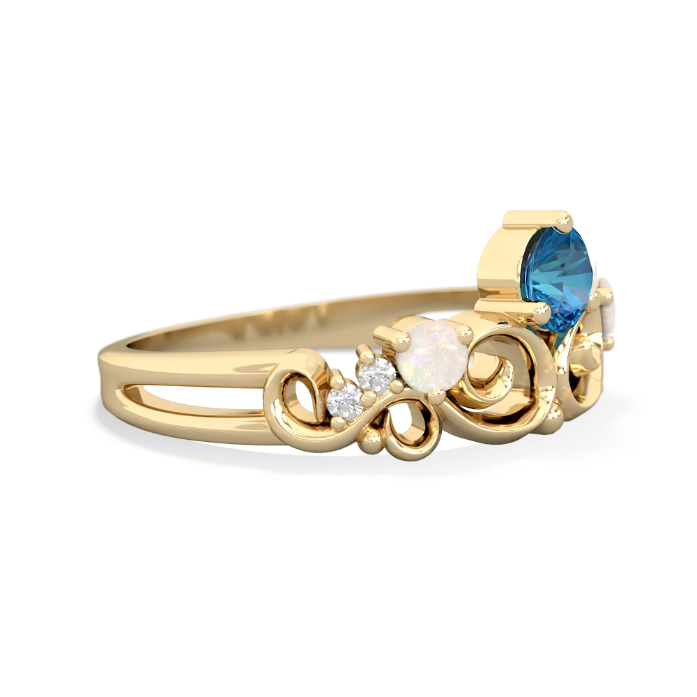 London Topaz Crown Keepsake 14K Yellow Gold ring R5740