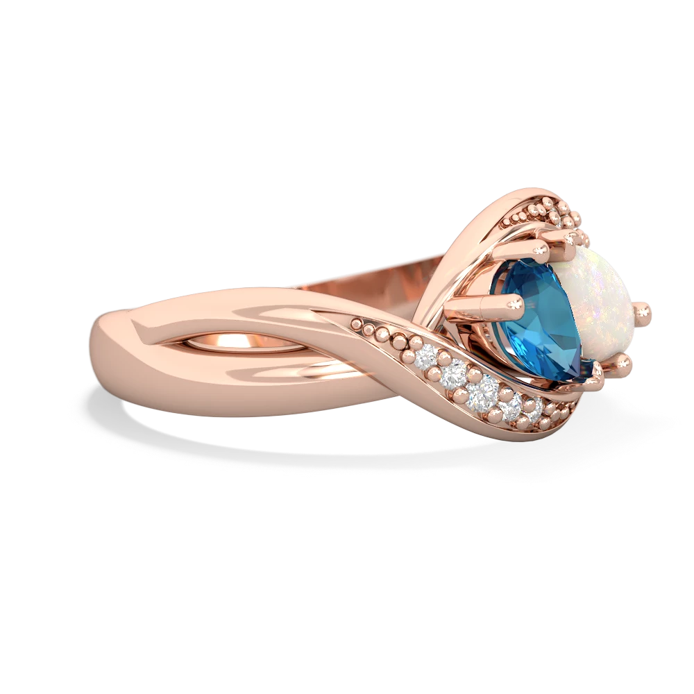 London Topaz Summer Winds 14K Rose Gold ring R5342