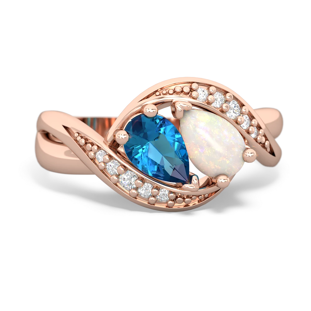 London Topaz Summer Winds 14K Rose Gold ring R5342