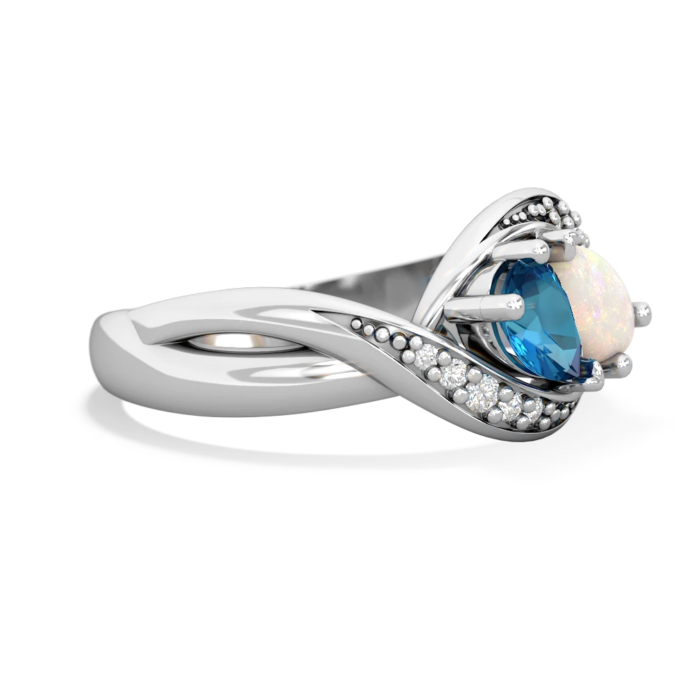 London Topaz Summer Winds 14K White Gold ring R5342