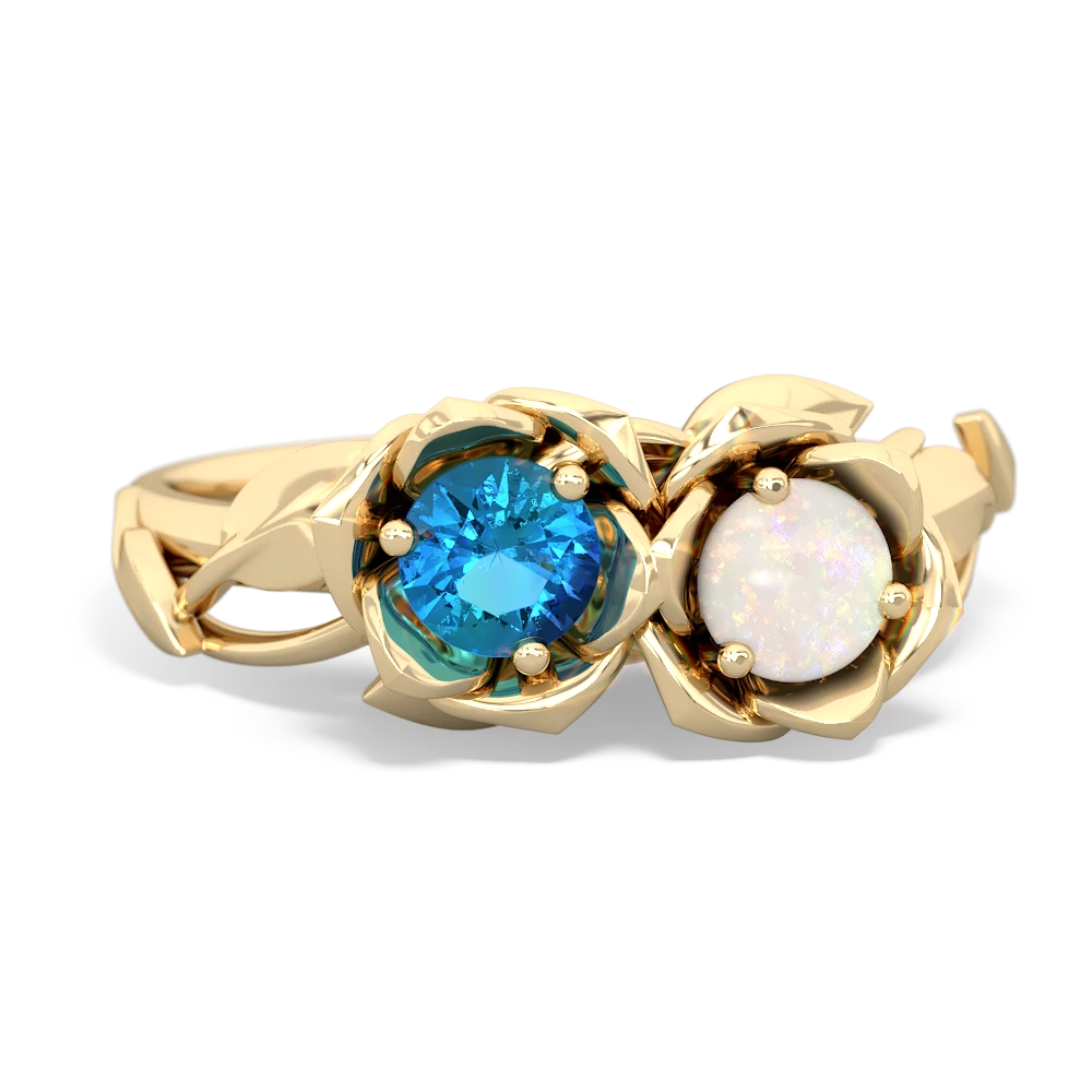 London Topaz Rose Garden 14K Yellow Gold ring R5510