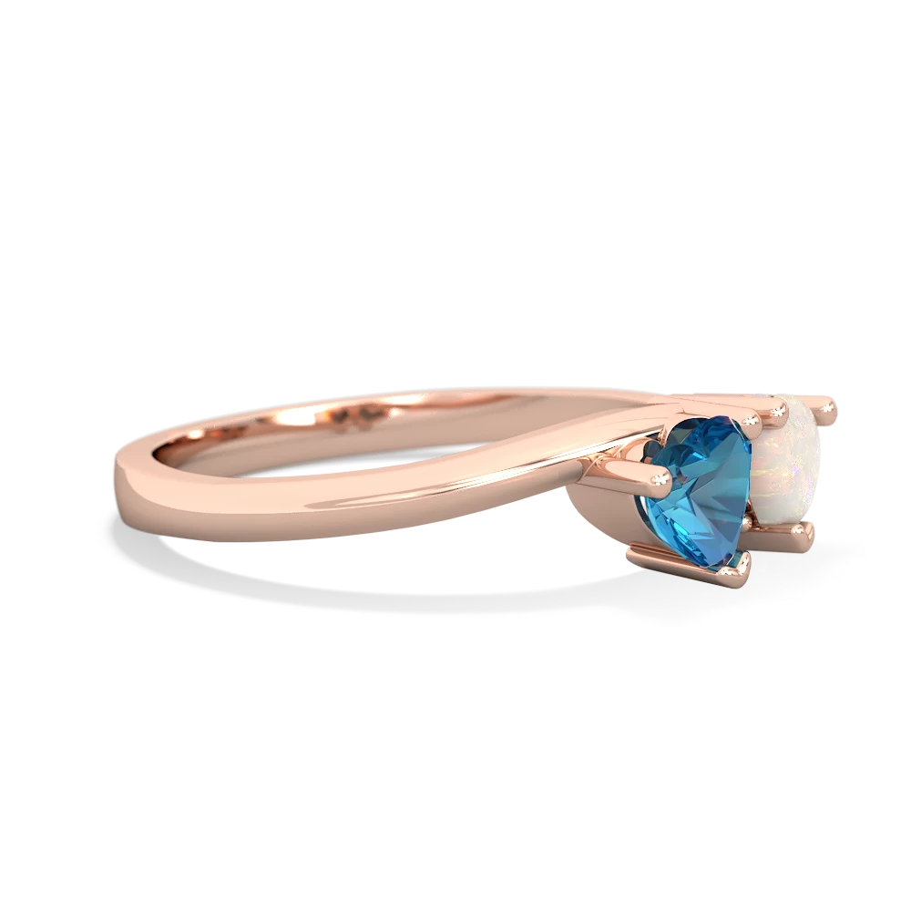 London Topaz Sweethearts 14K Rose Gold ring R5260