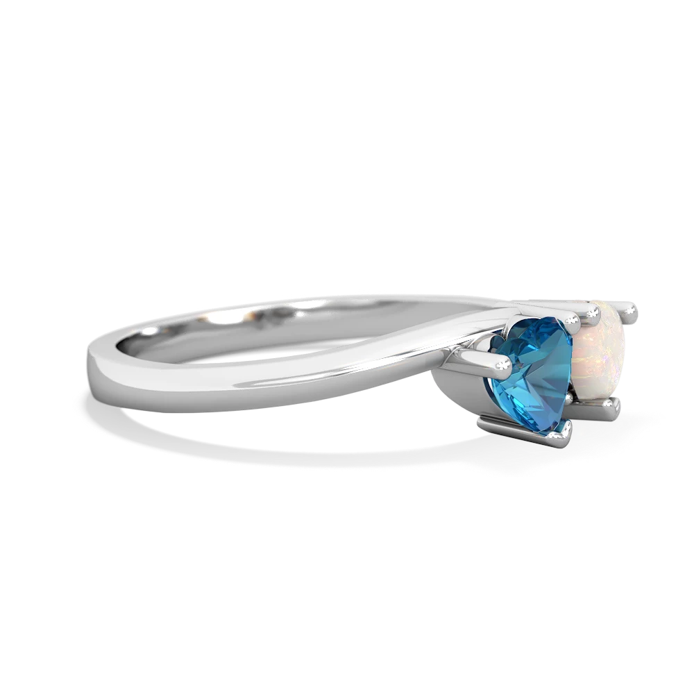 London Topaz Sweethearts 14K White Gold ring R5260