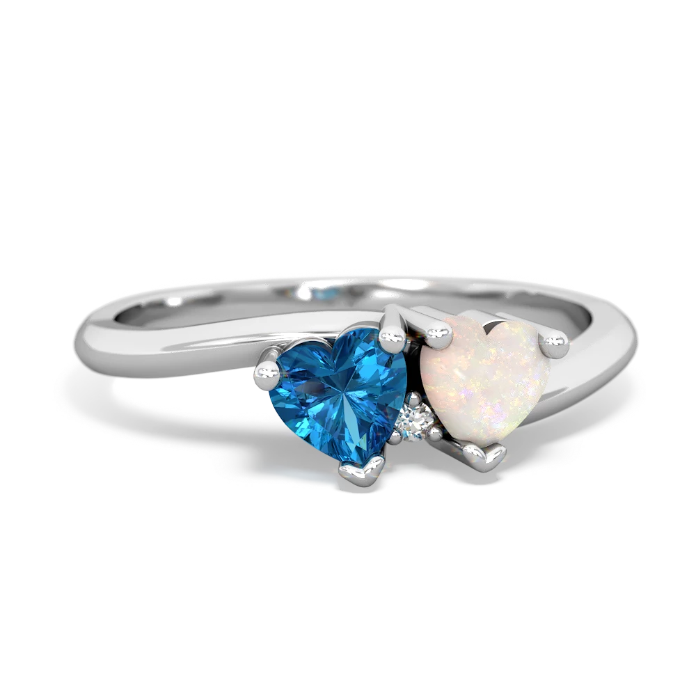 London Topaz Sweethearts 14K White Gold ring R5260