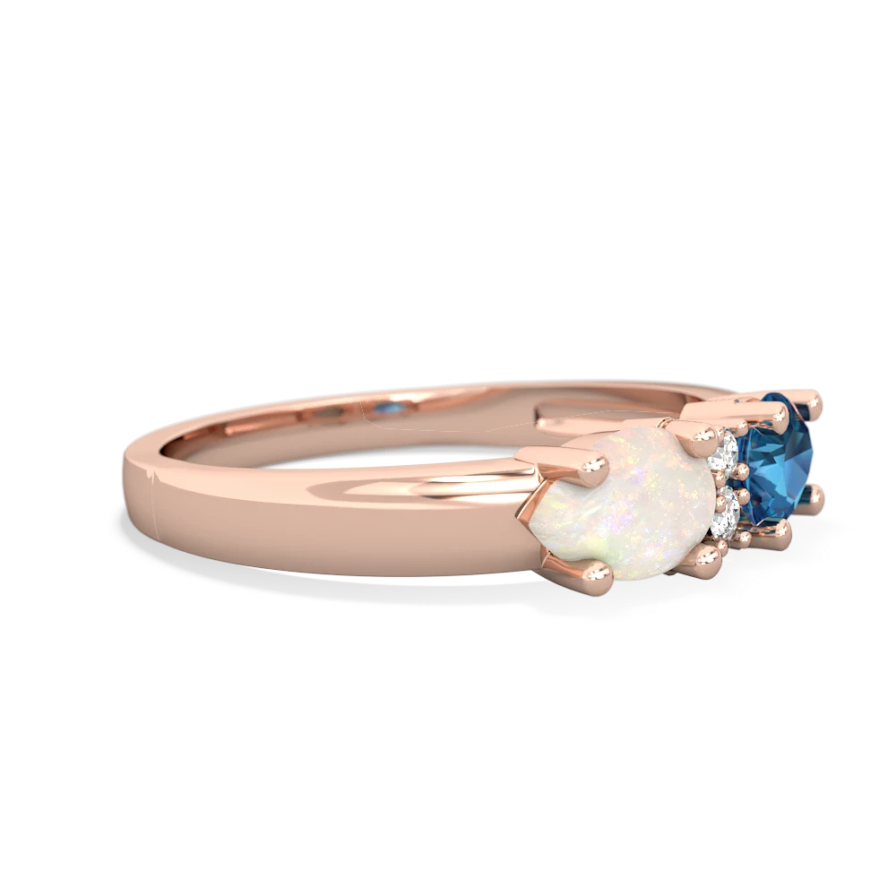 London Topaz Pear Bowtie 14K Rose Gold ring R0865