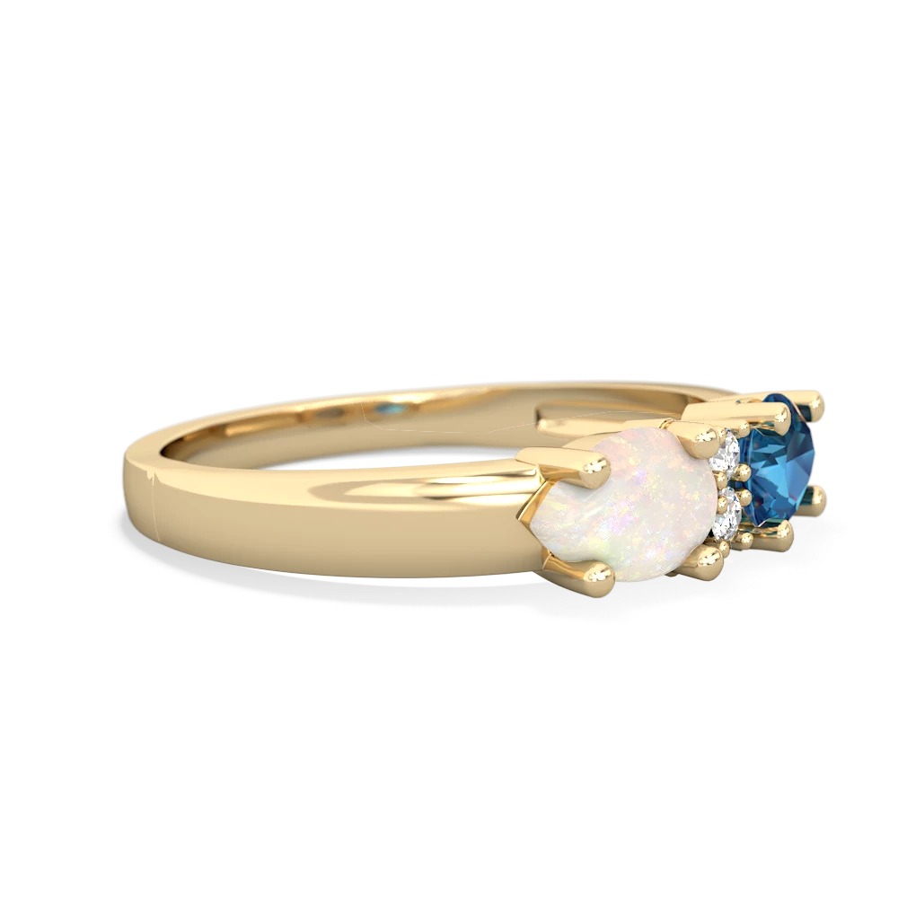 London Topaz Pear Bowtie 14K Yellow Gold ring R0865