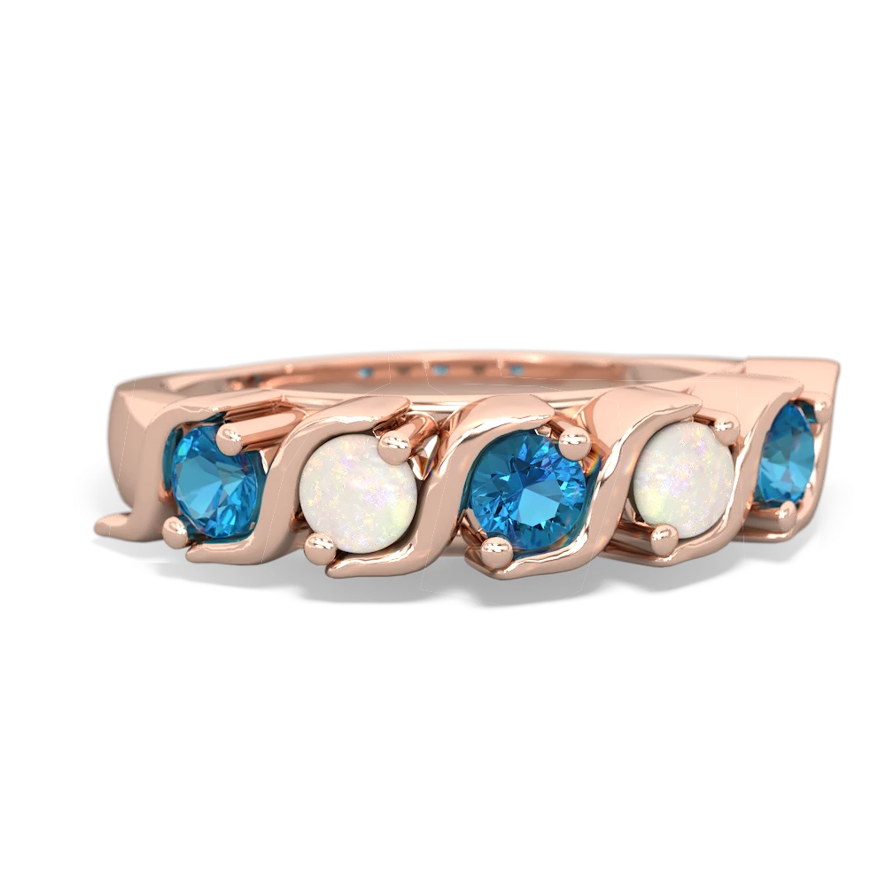 London Topaz Anniversary Band 14K Rose Gold ring R2089