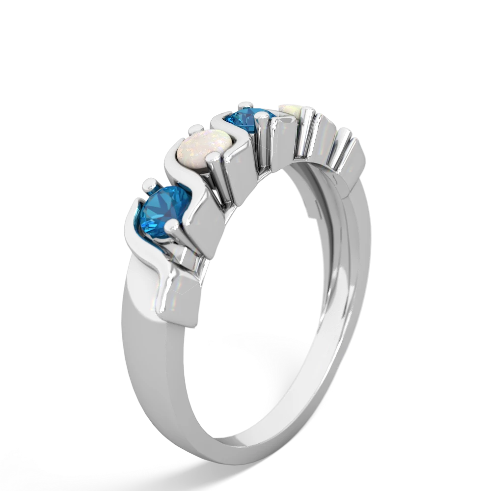 London Topaz Anniversary Band 14K White Gold ring R2089