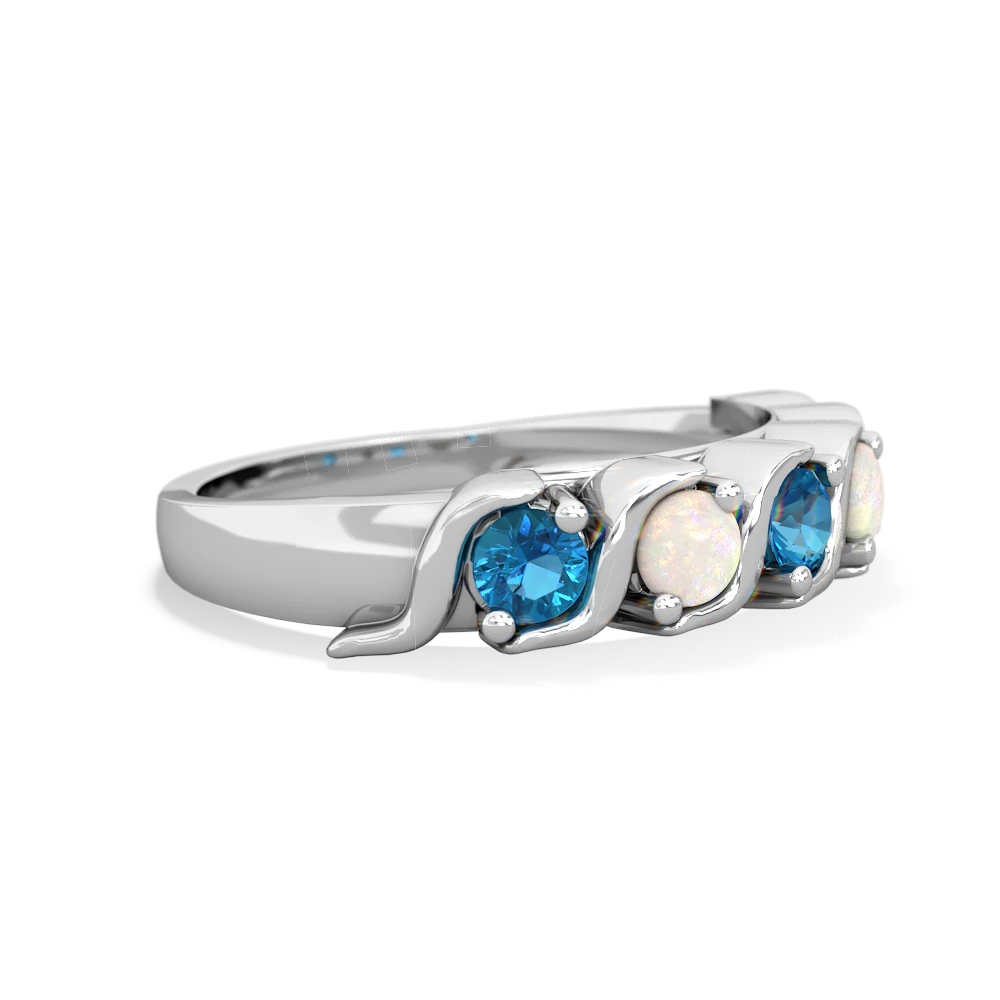 London Topaz Anniversary Band 14K White Gold ring R2089