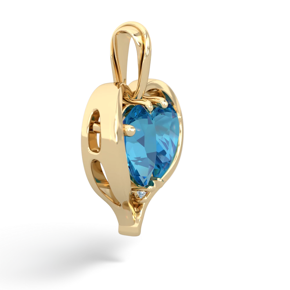 London Topaz Two Become One 14K Yellow Gold pendant P5330