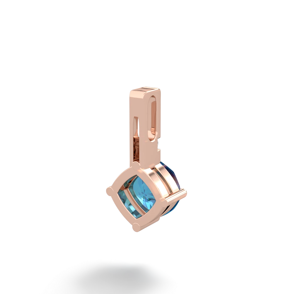 London Topaz Simply Elegant 14K Rose Gold pendant P2489